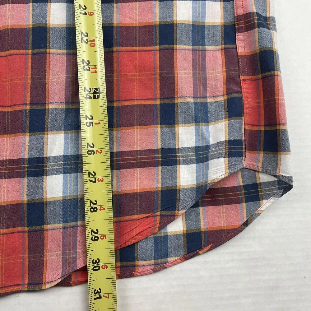 J. Crew Long Sleeve Button-Down Shirt Summer Plaid Tailored by J.Crew Mens Sz L